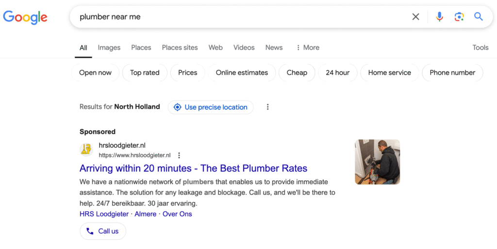 what does sponsored mean on google